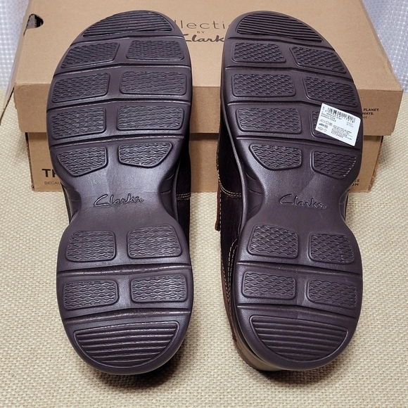 Clarks Bradley Brown Leather Slip-On Men's (10.5 Wide) - Picture 7 of 15